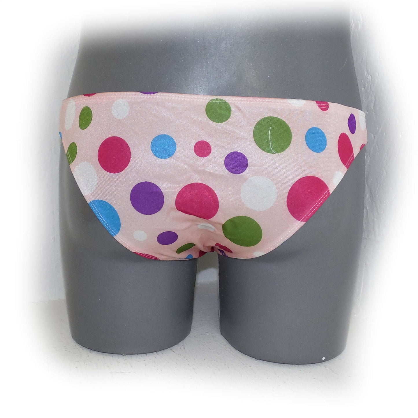 Slip Rosa mit bunten Punkten