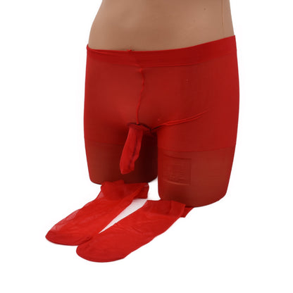 Strumpfhose mit Penisansatz - rot