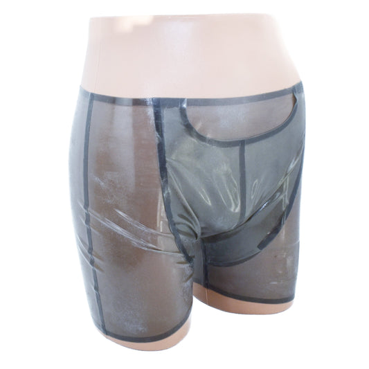 Latex transparent Shorts 2.Wahl Unsaubere Klebestelle