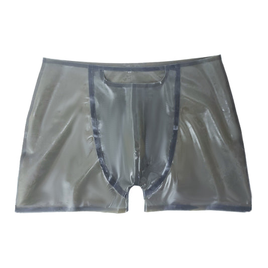 Latex transparent Shorts 2.Wahl Unsaubere Klebestelle