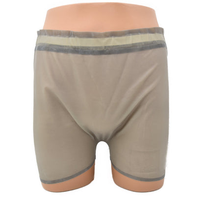 Latex Shorts mit breitem Bund grau-transparent - 0,4 mm