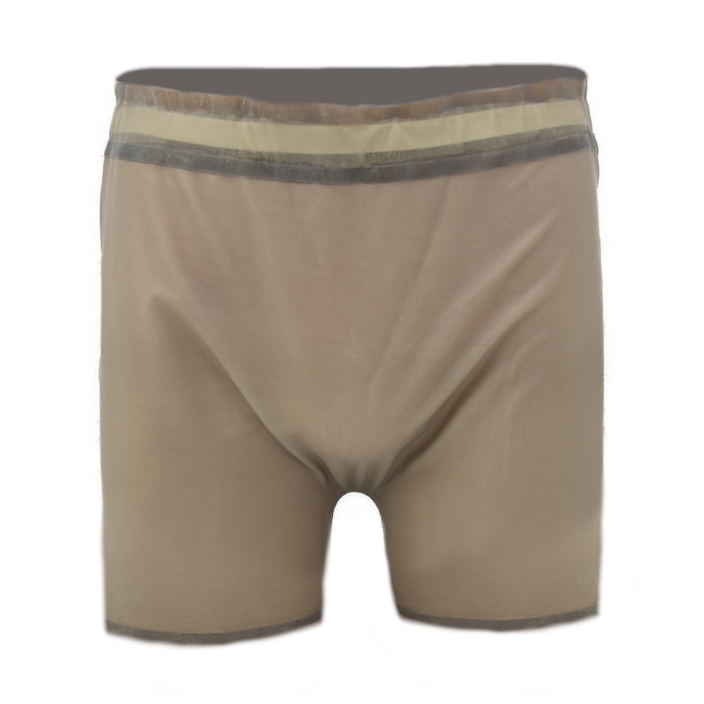 Latex Shorts mit breitem Bund grau-transparent - 0,4 mm