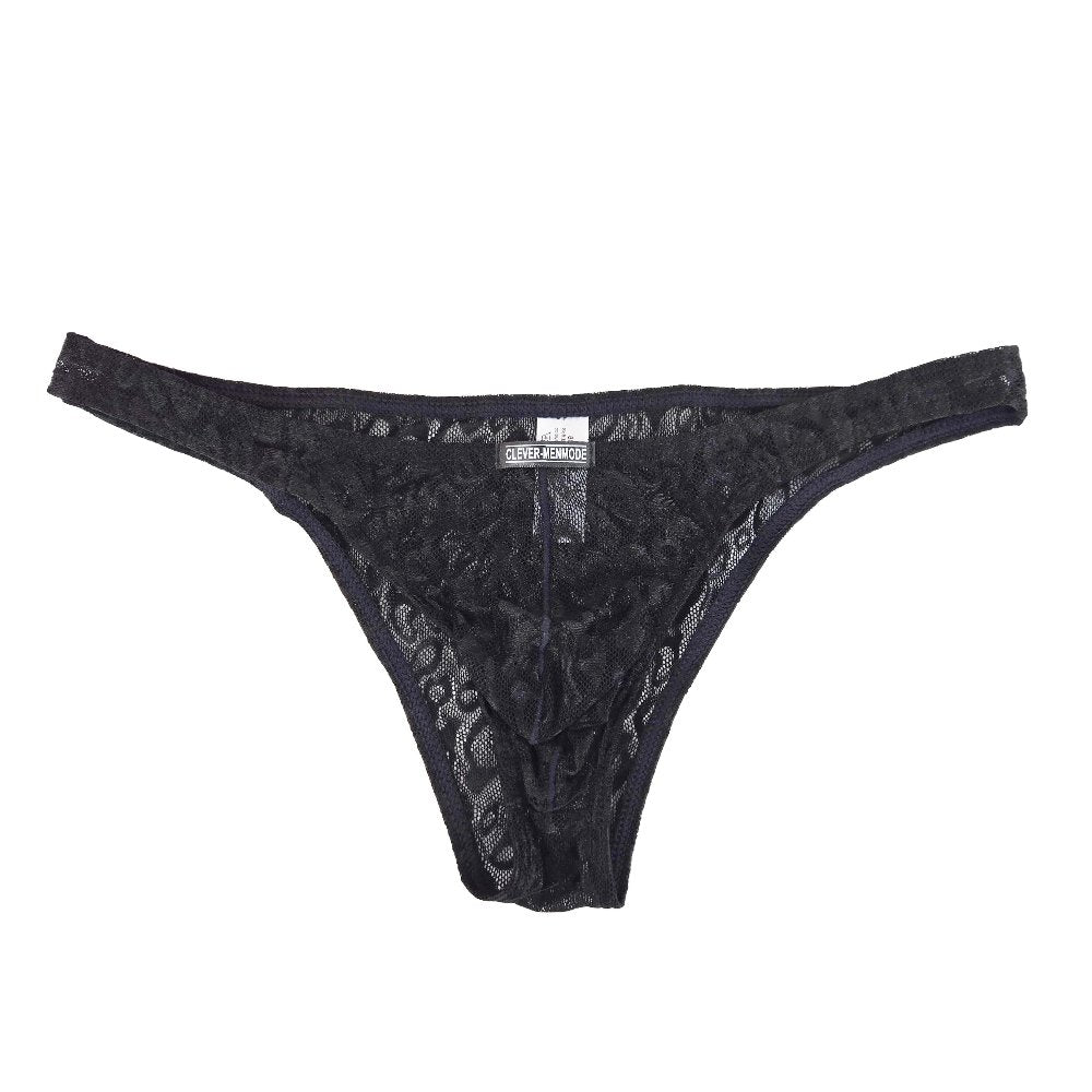 Lace leopard pattern transparent briefs