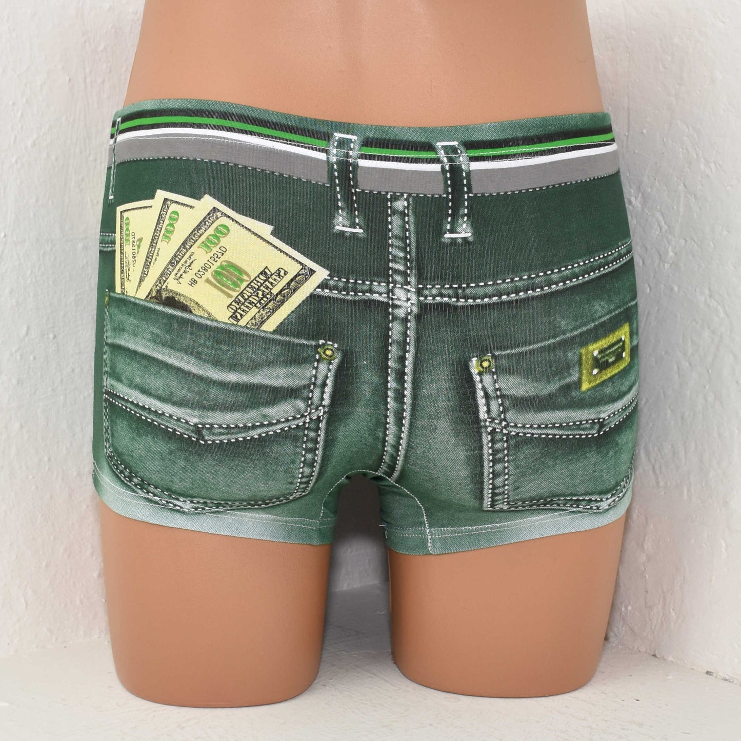 Denim Printed Dollar Pocket Boxer Shorts