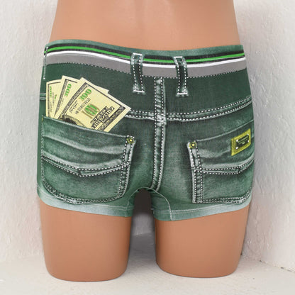 Denim Printed Dollar Pocket Boxer Shorts
