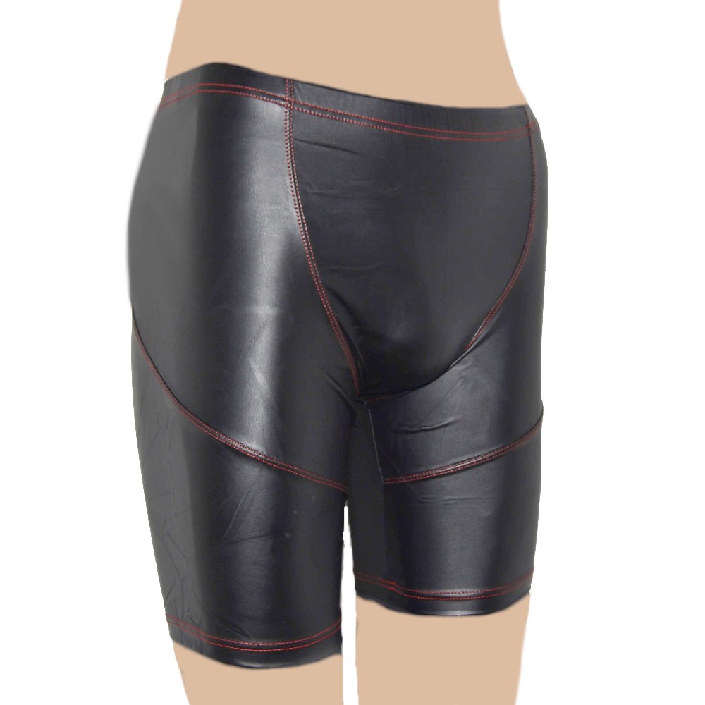 Herren Fitness PU Lederhose