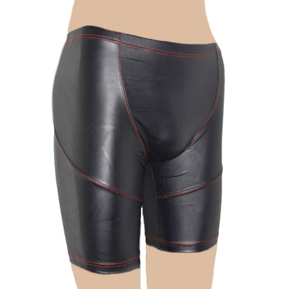 Herren Fitness PU Lederhose