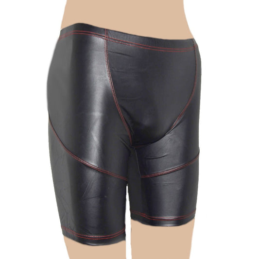 Herren Fitness PU Lederhose