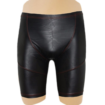 Herren Fitness PU Lederhose