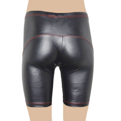 Herren Fitness PU Lederhose