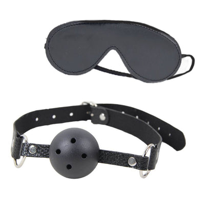 Black Leather Bondage Adult SM Set