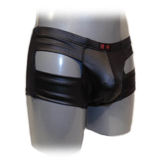 Glanz Pants mit Ausschnitt vorne
