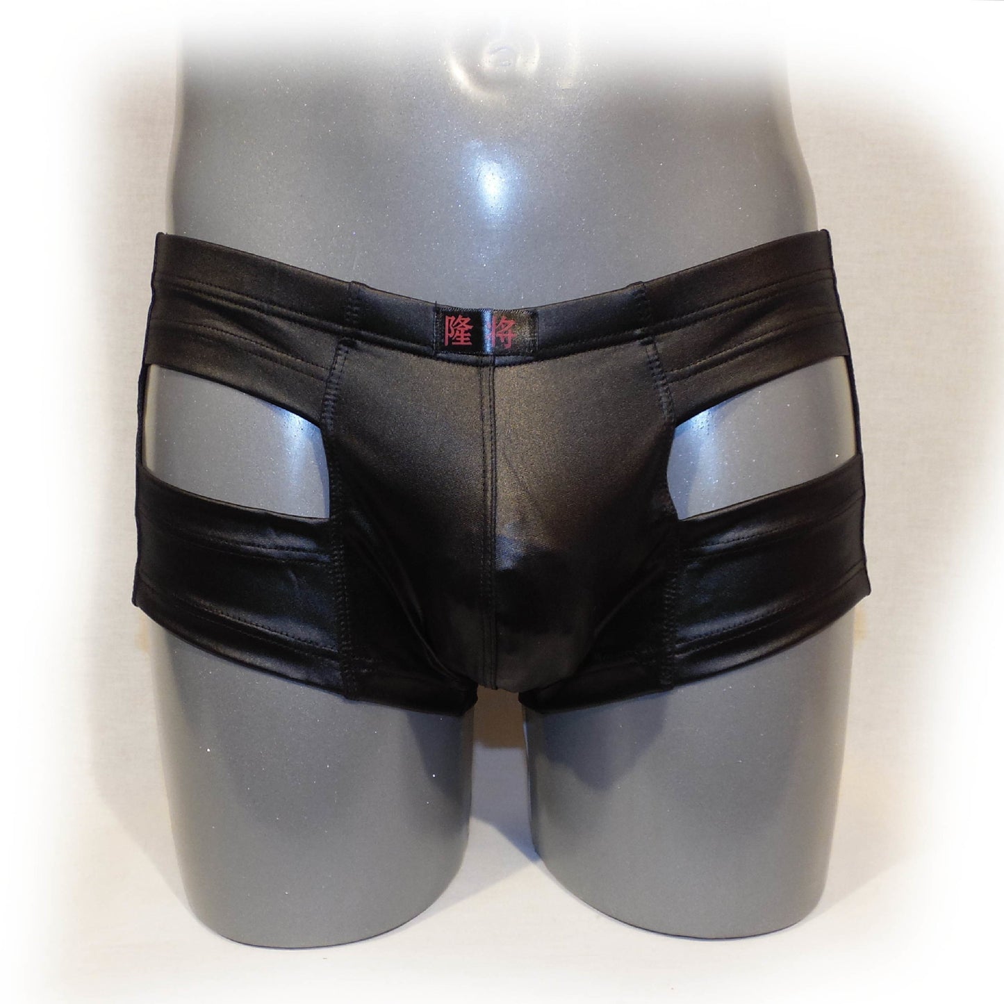 Glanz Pants mit Ausschnitt vorne