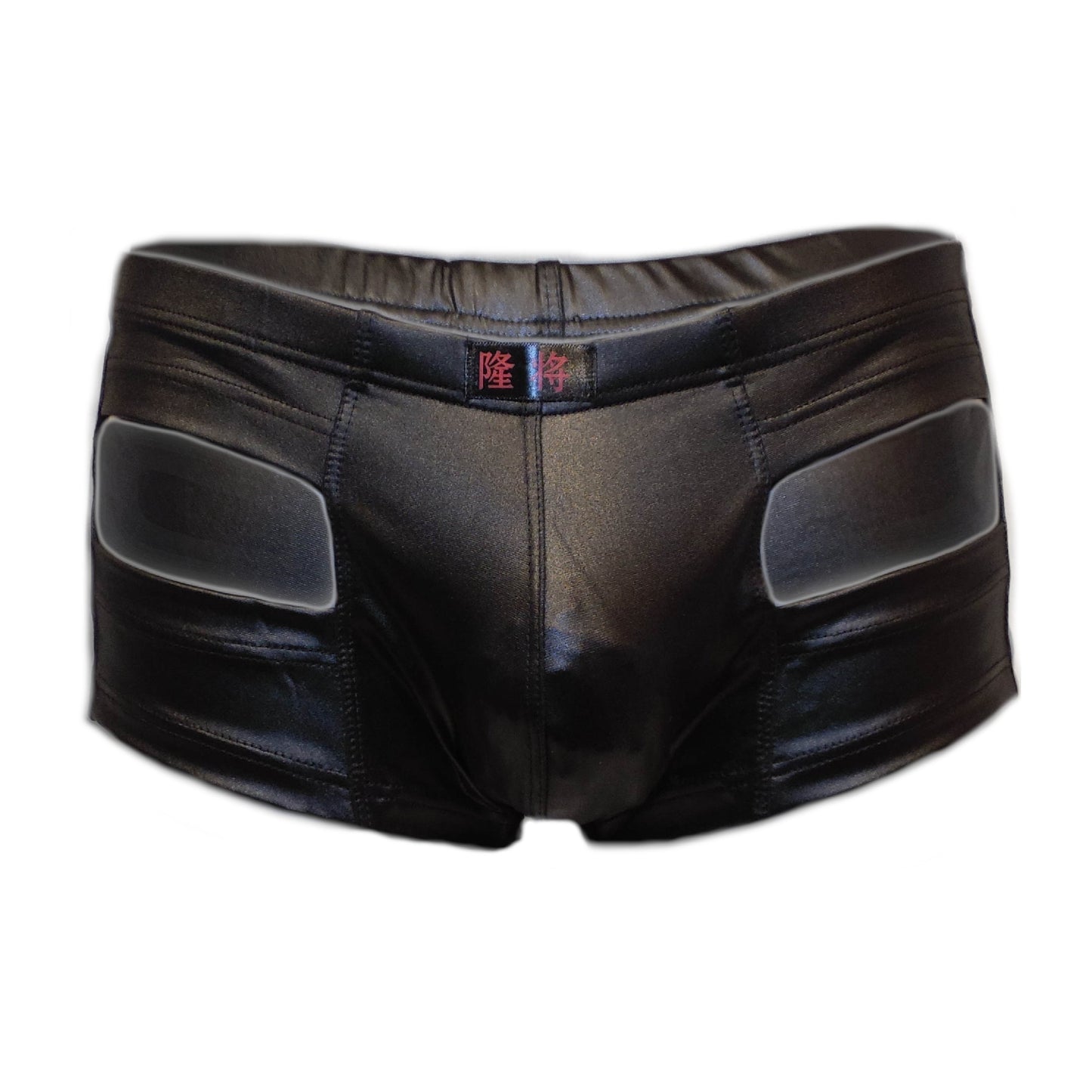 Glanz Pants mit Ausschnitt vorne