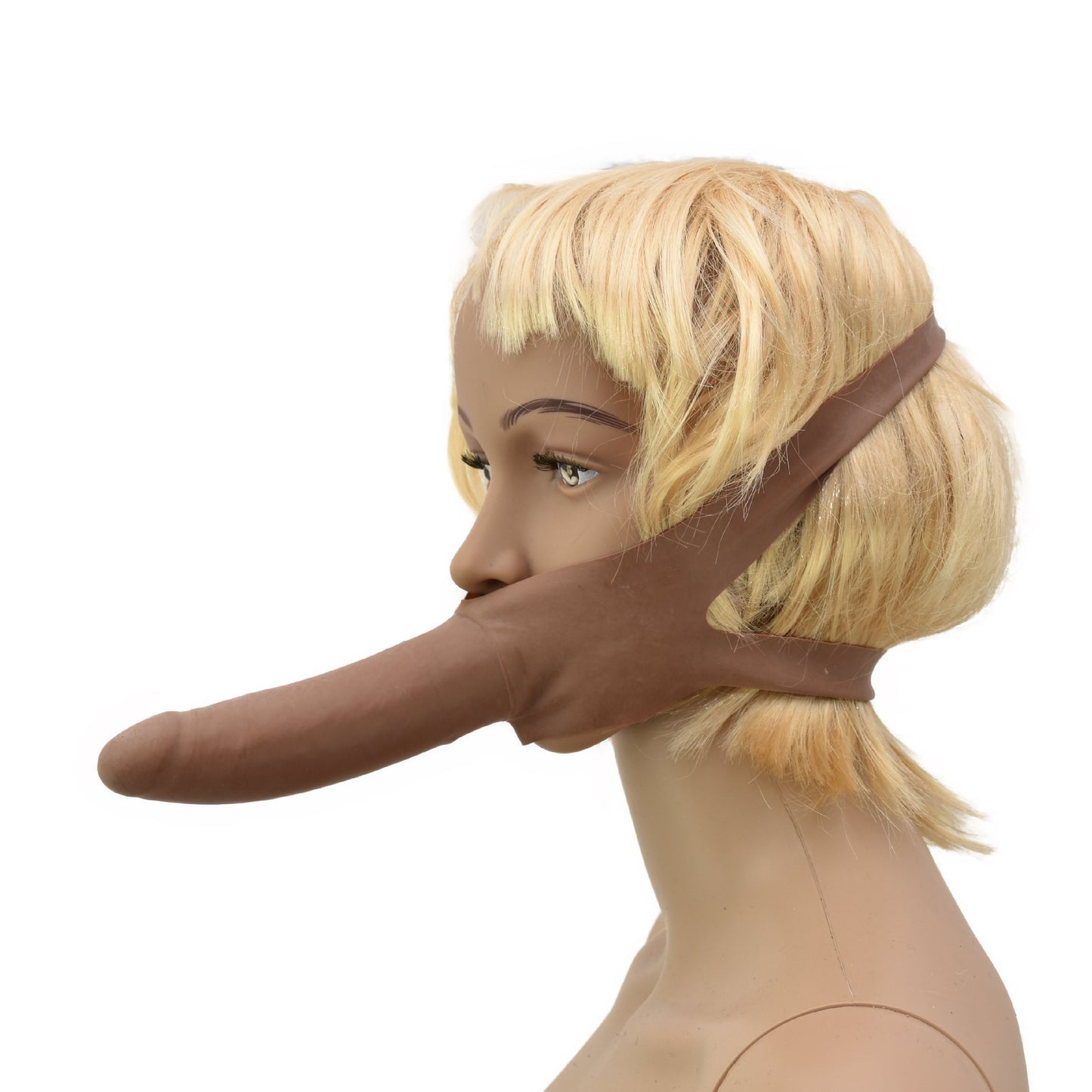Latex Dildo mit Kopf- oder Oberschenkel Gurt 15 cm
