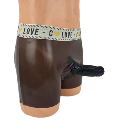 Latex Shorts Schwarz-Transparent mit Rand