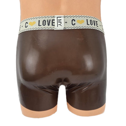 Latex Shorts Schwarz-Transparent mit Rand