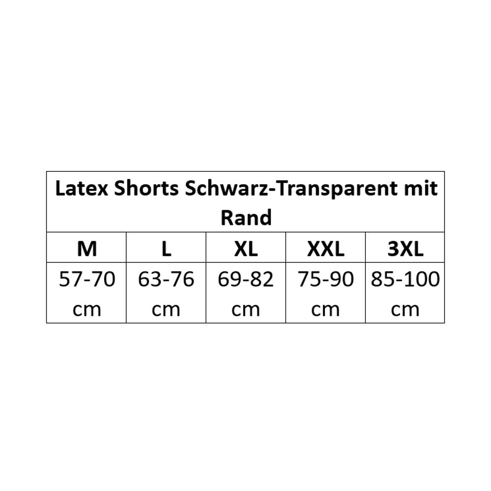Latex Shorts Schwarz-Transparent mit Rand