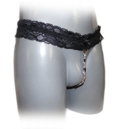 Lace Jewel Thong