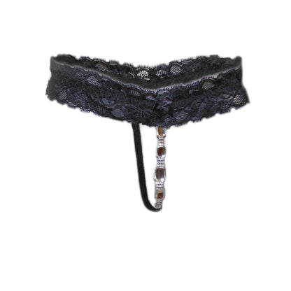 Lace Jewel Thong
