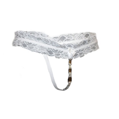 Lace Jewel Thong