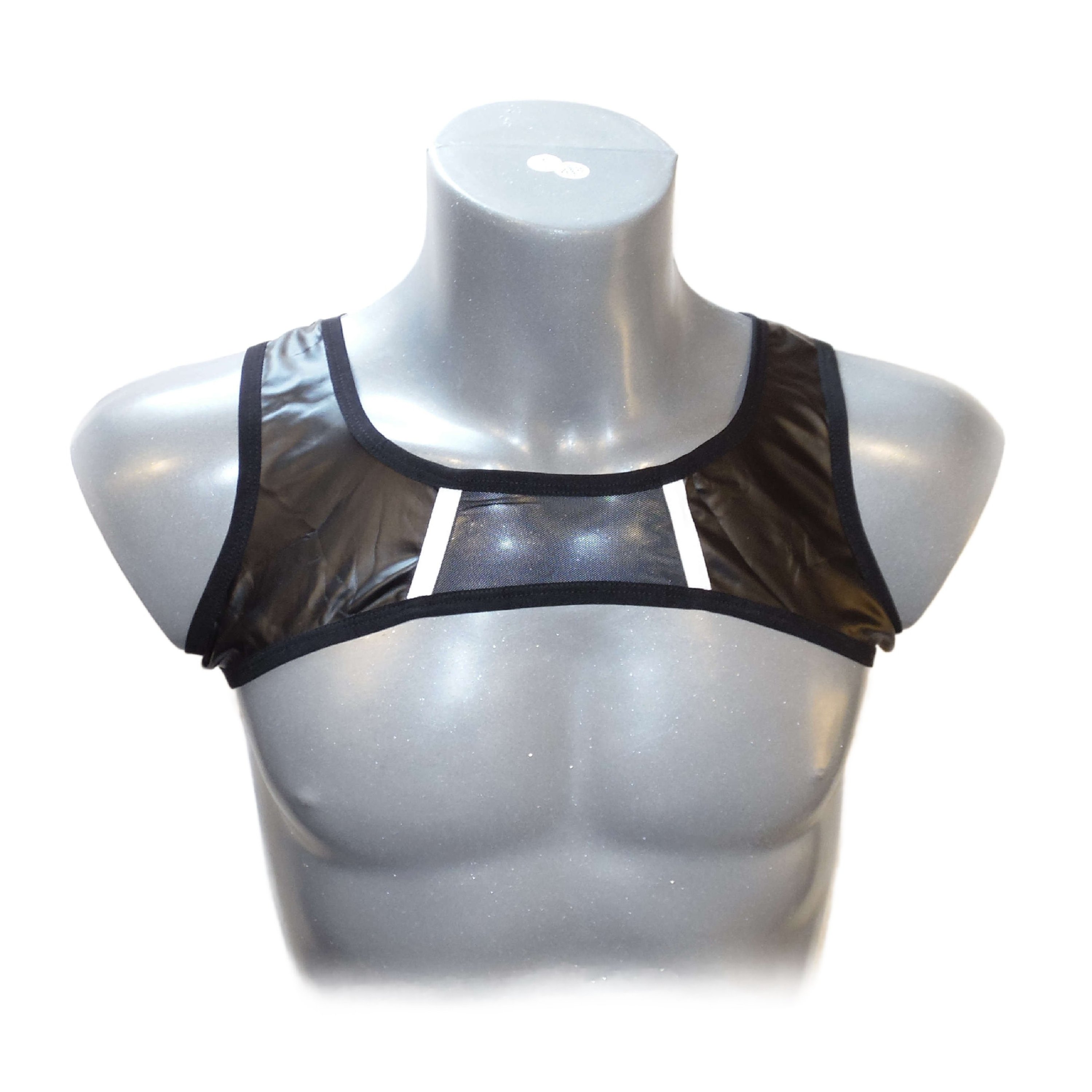 BLACK BONDAGE HALTER MEN HARNESS Leather