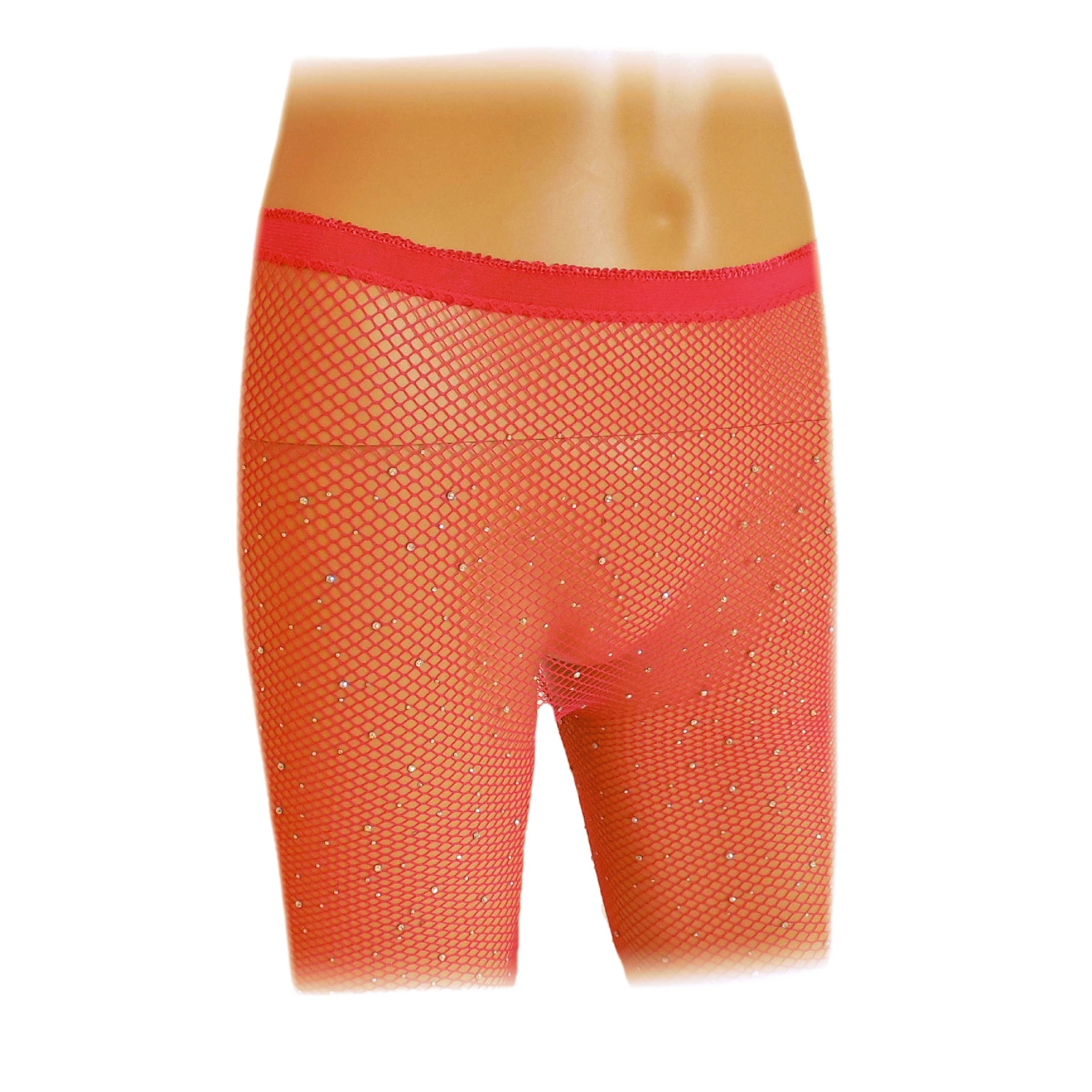 Damen Netz Strumpfhose mit Strasssteinen