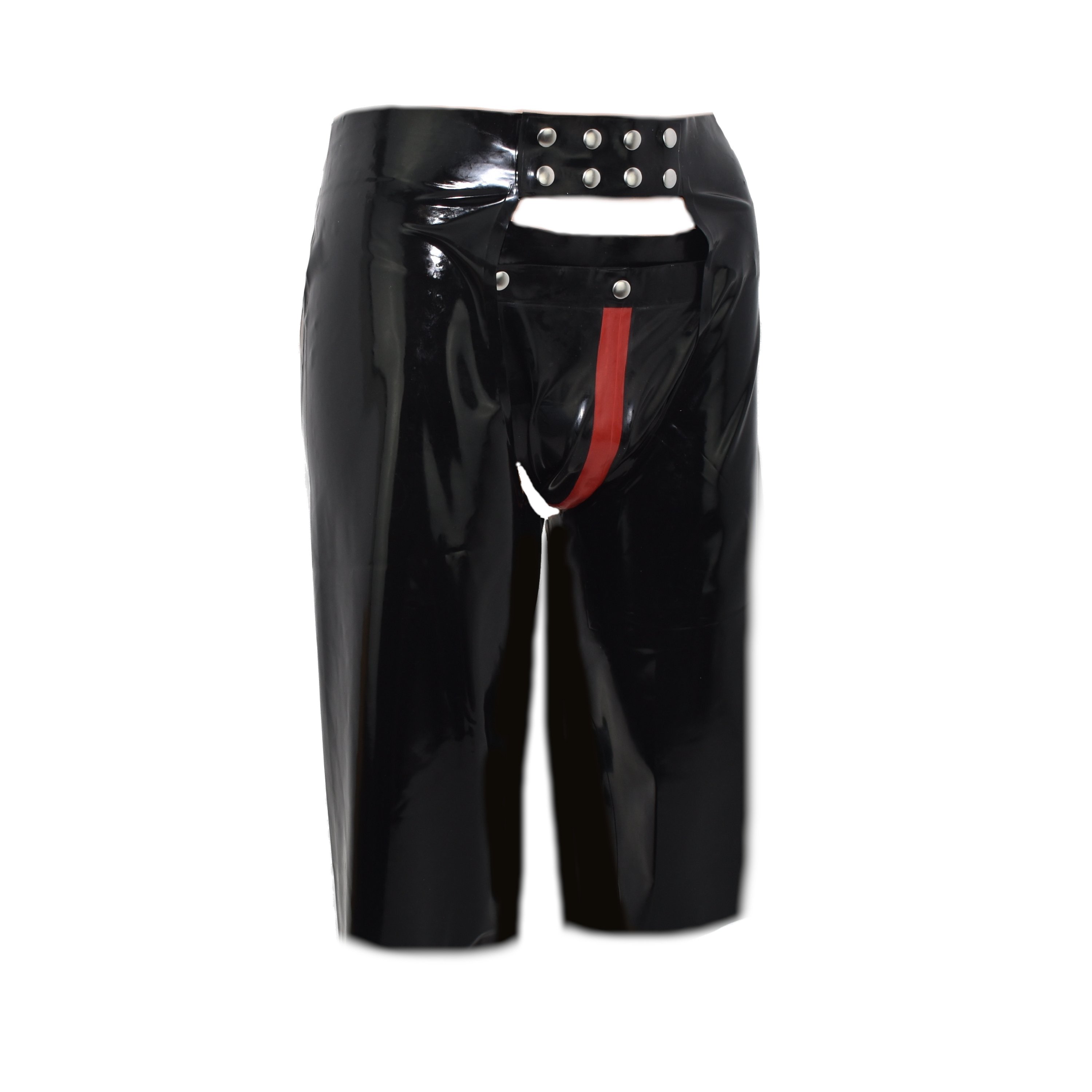 Latex Chaps und Jocks mit Druckknöpfen 2Teilig