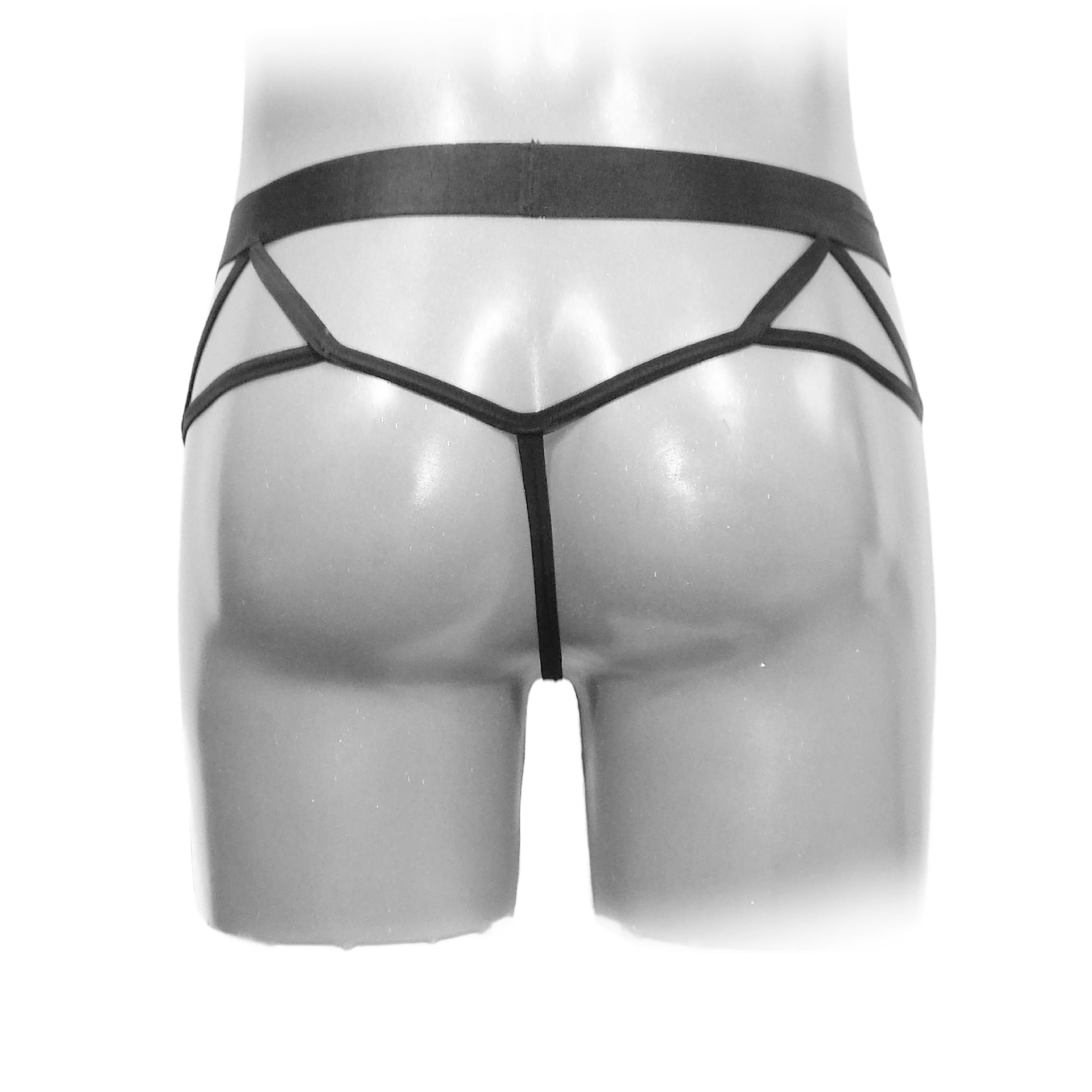 BLACK STYLE COVER STRINGS OUVERT Leather