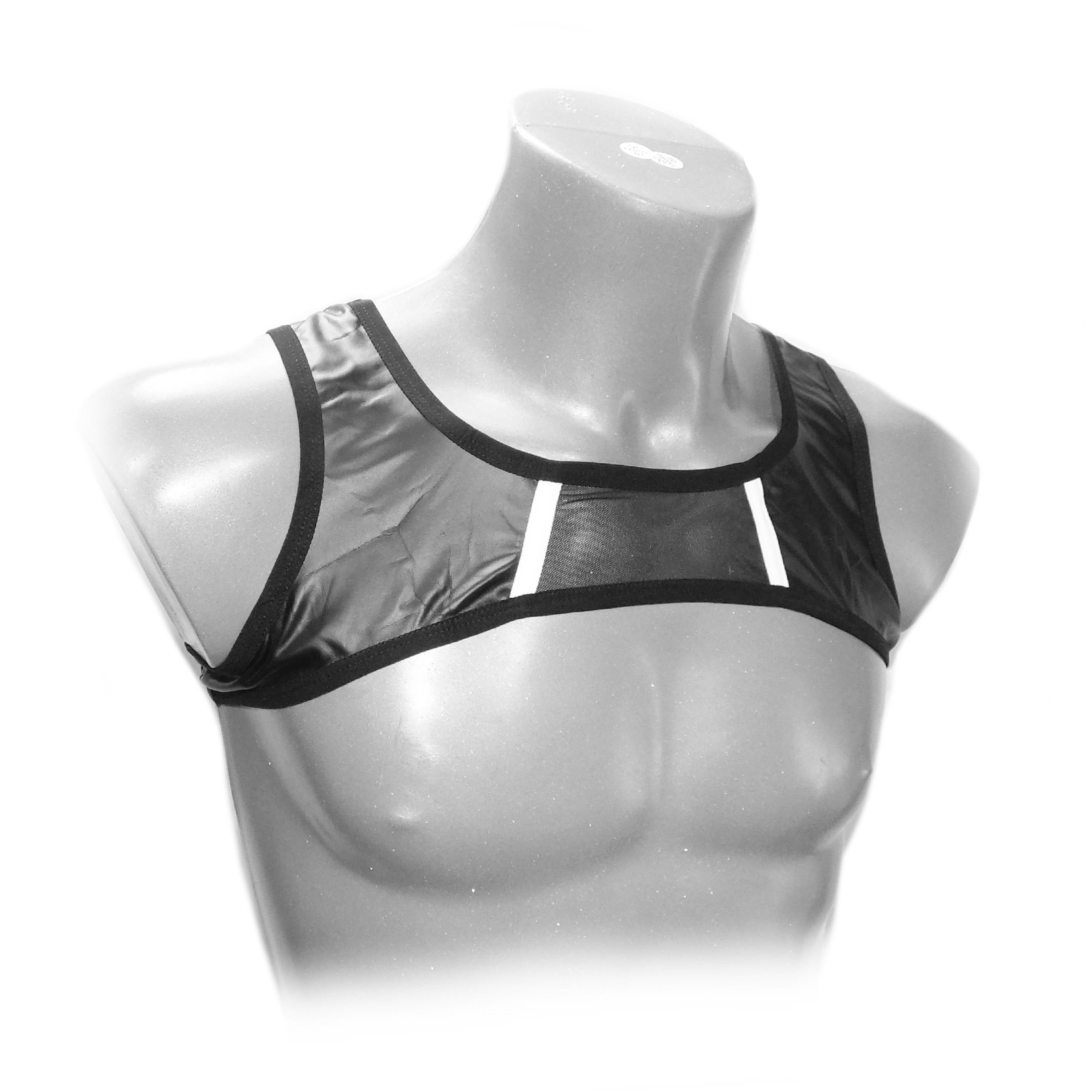 BLACK BONDAGE HALTER MEN HARNESS Leather
