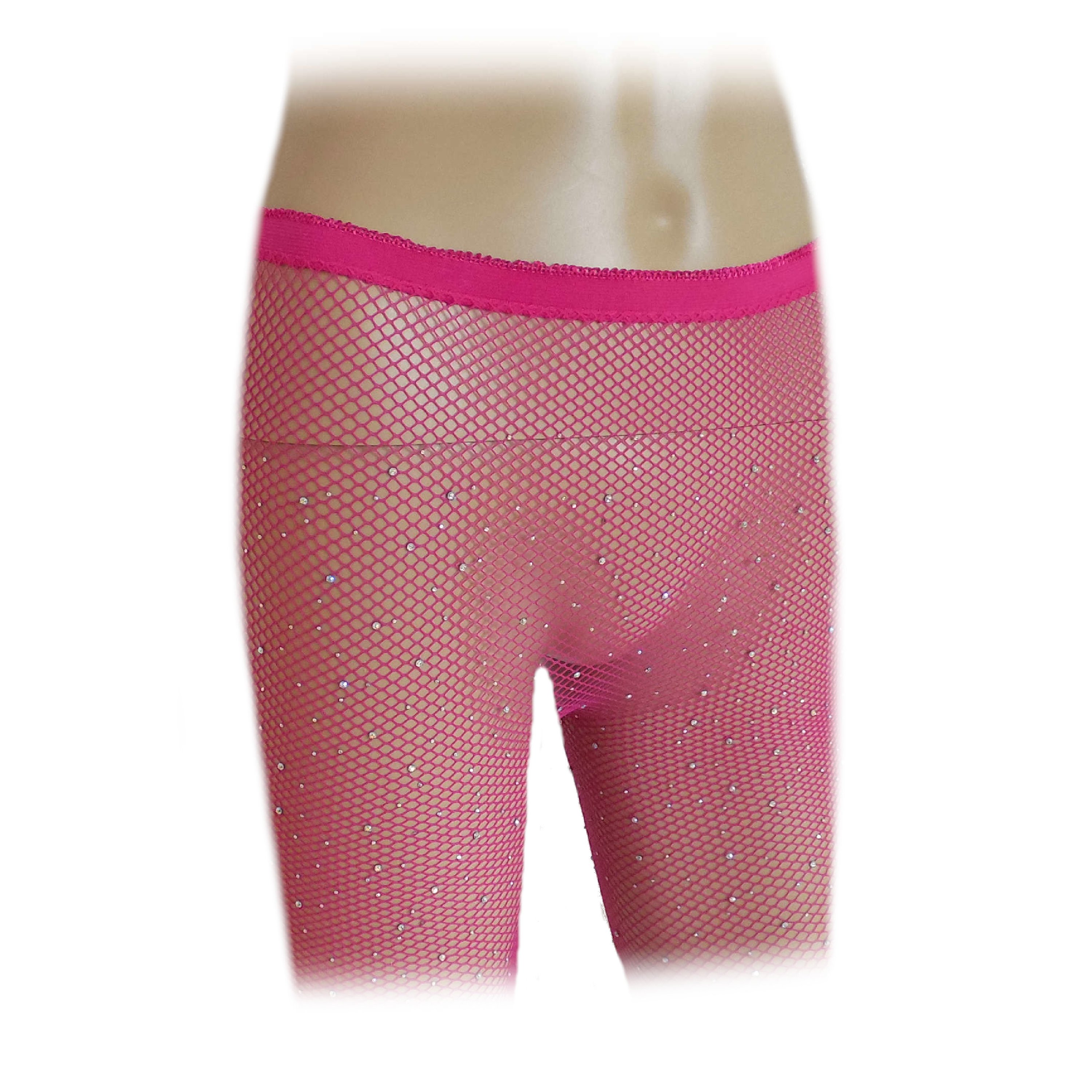 Damen Netz Strumpfhose mit Strasssteinen