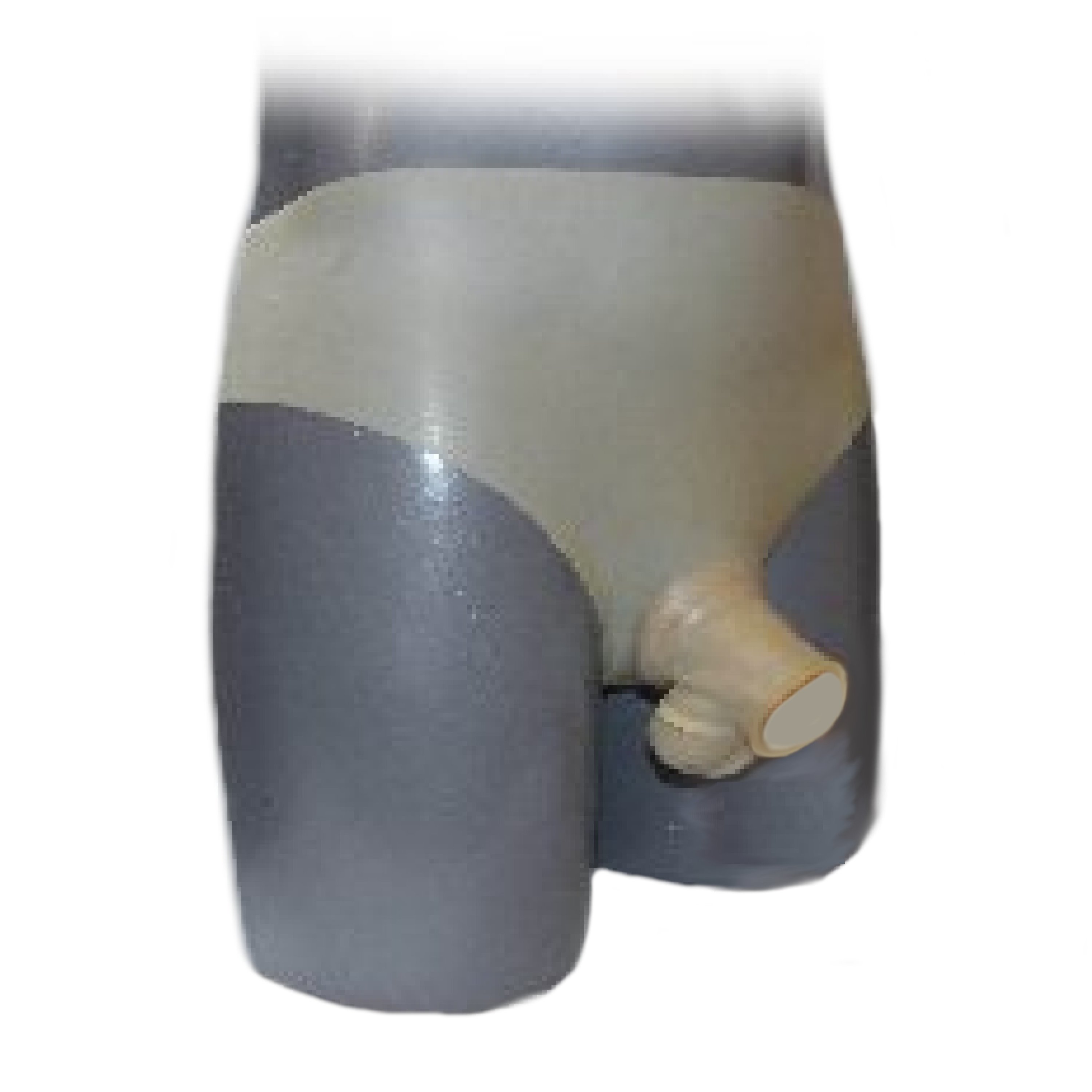 Latex Hose mit Frontöffnung 4cm und Hodensack