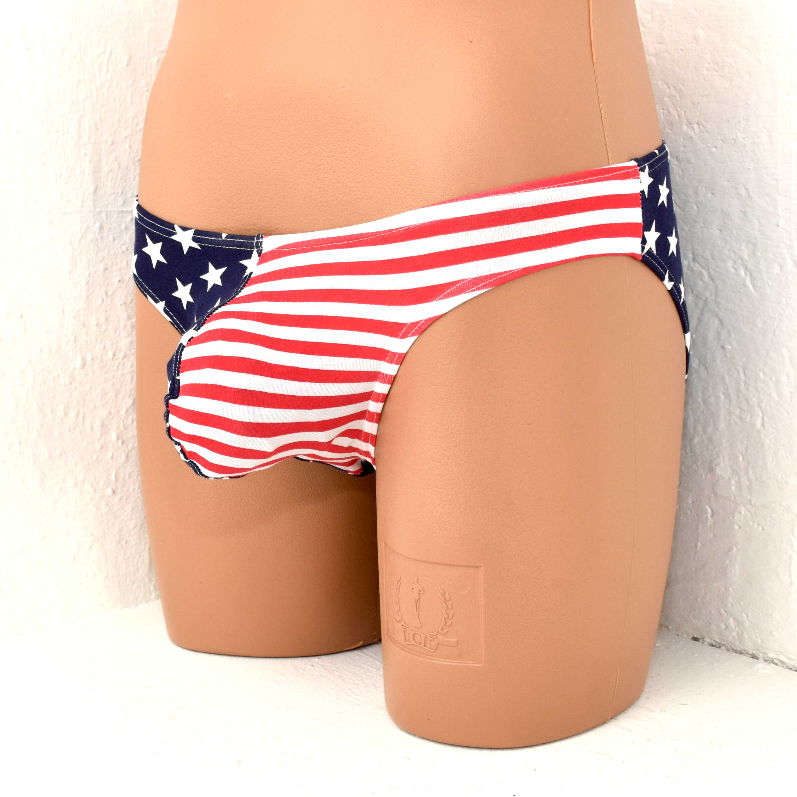 Cotton American Flag Printing Briefs Slips