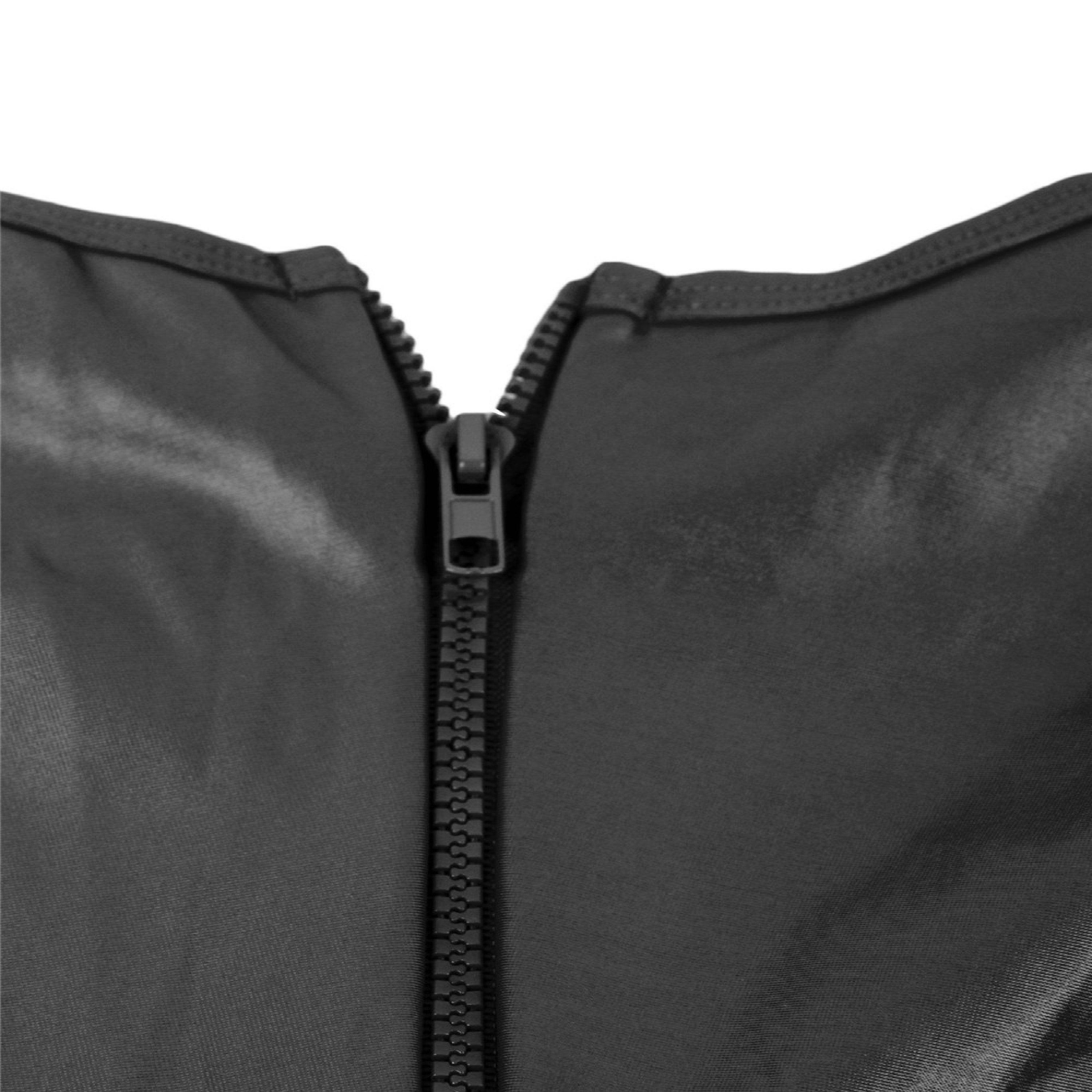 Black Leather Open Bust Teddy