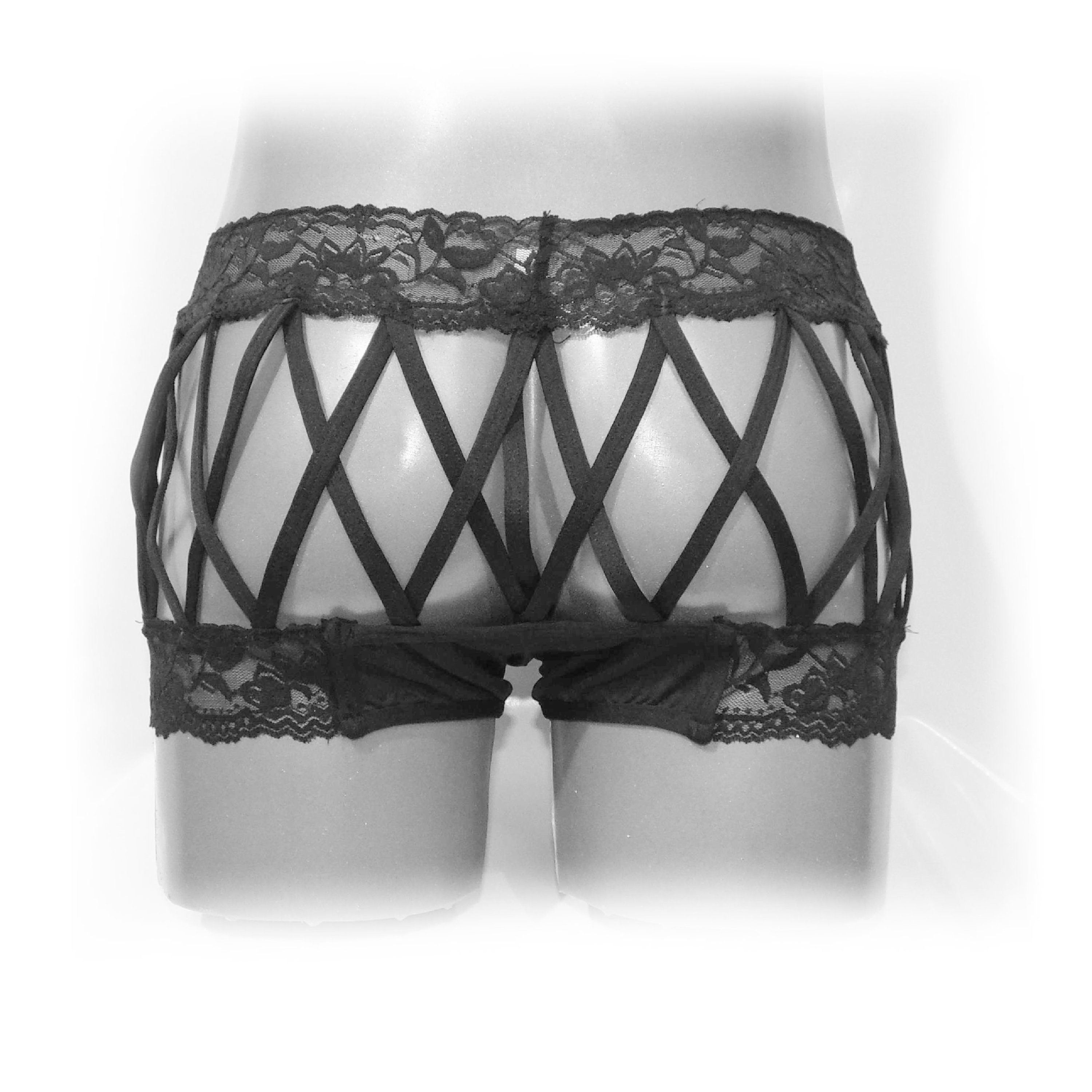 Black Panty For Man with mesh
