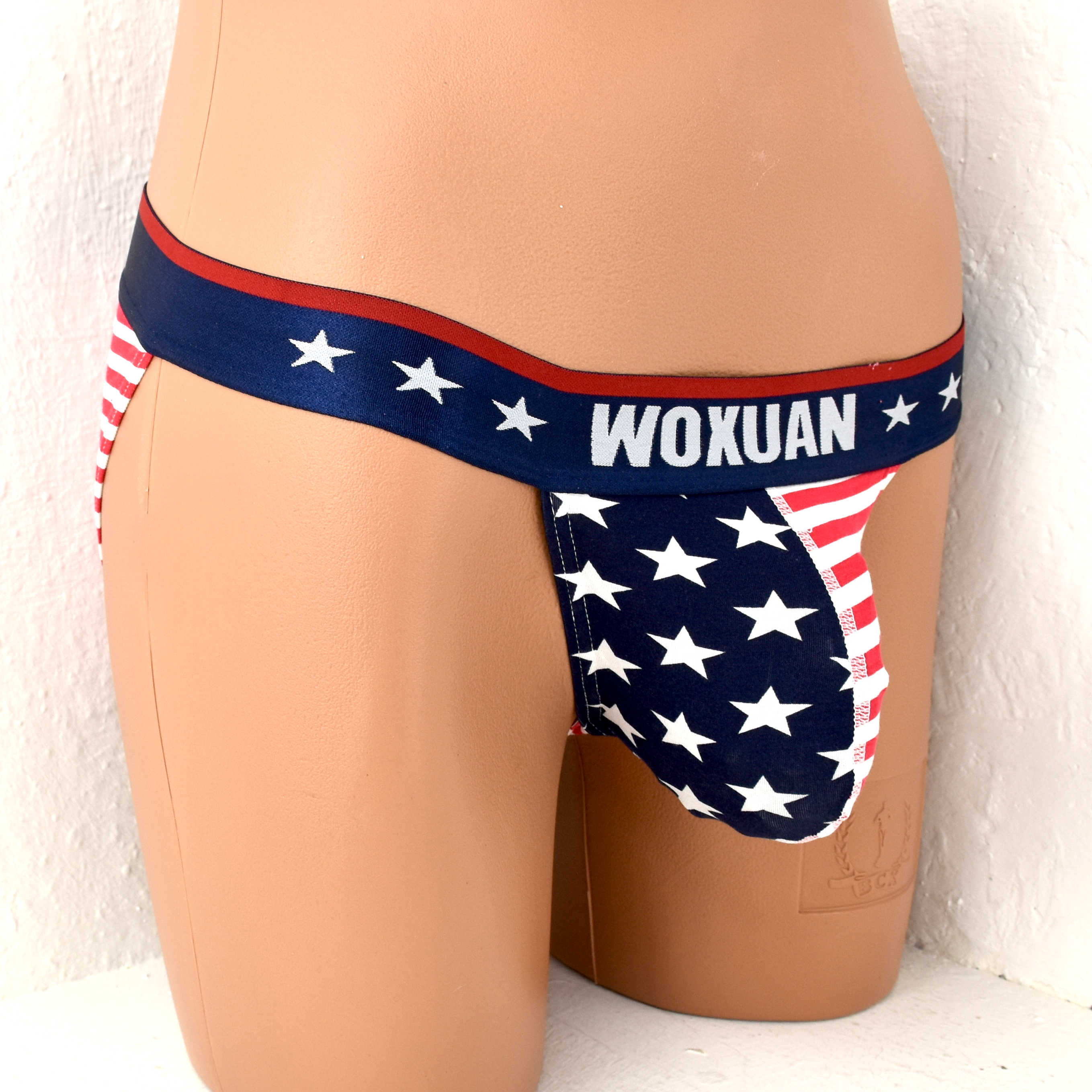 Cotton American Flag Printing Briefs Slips