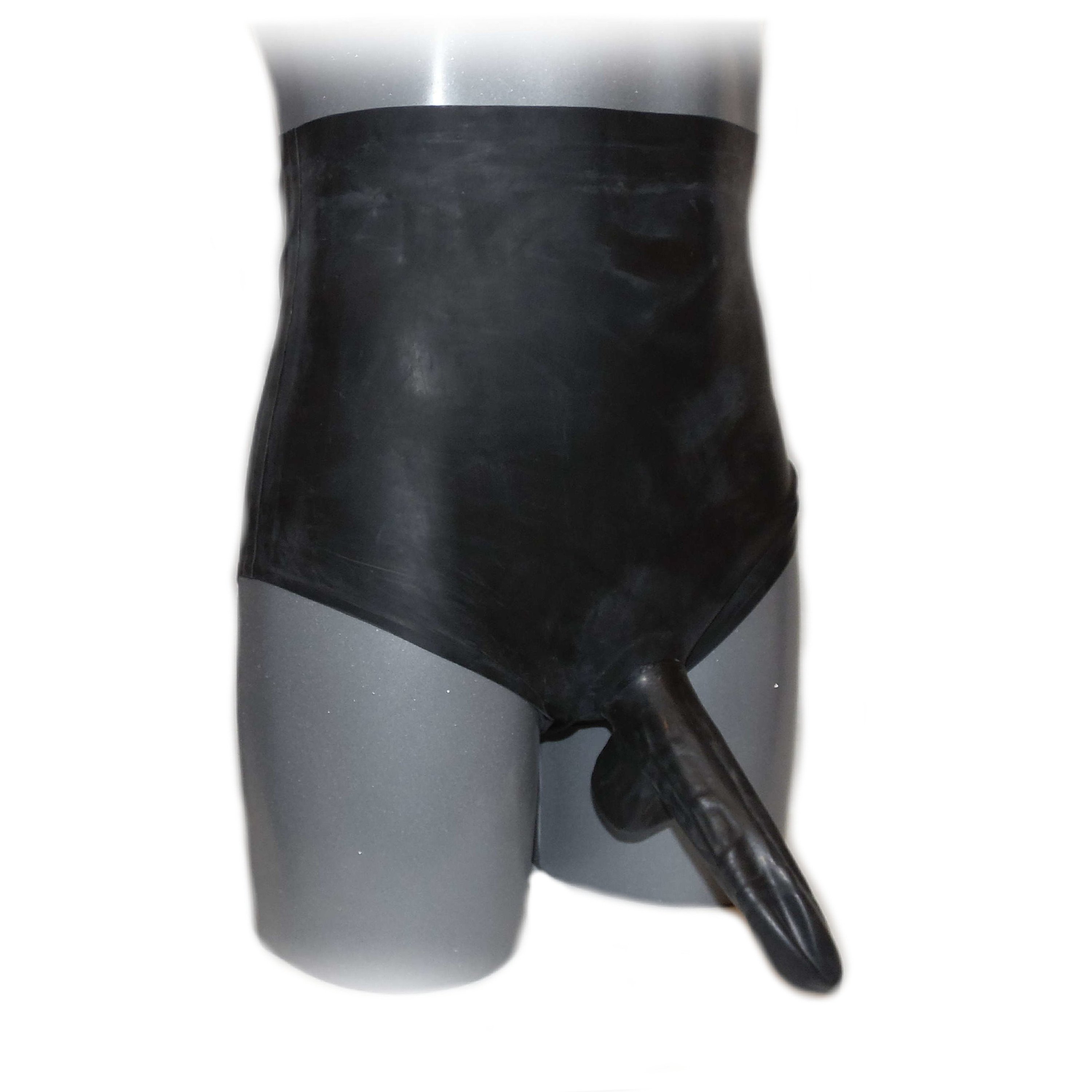 Latex Big Pants mit Kondom und extra hohem Bund 0,4 mm