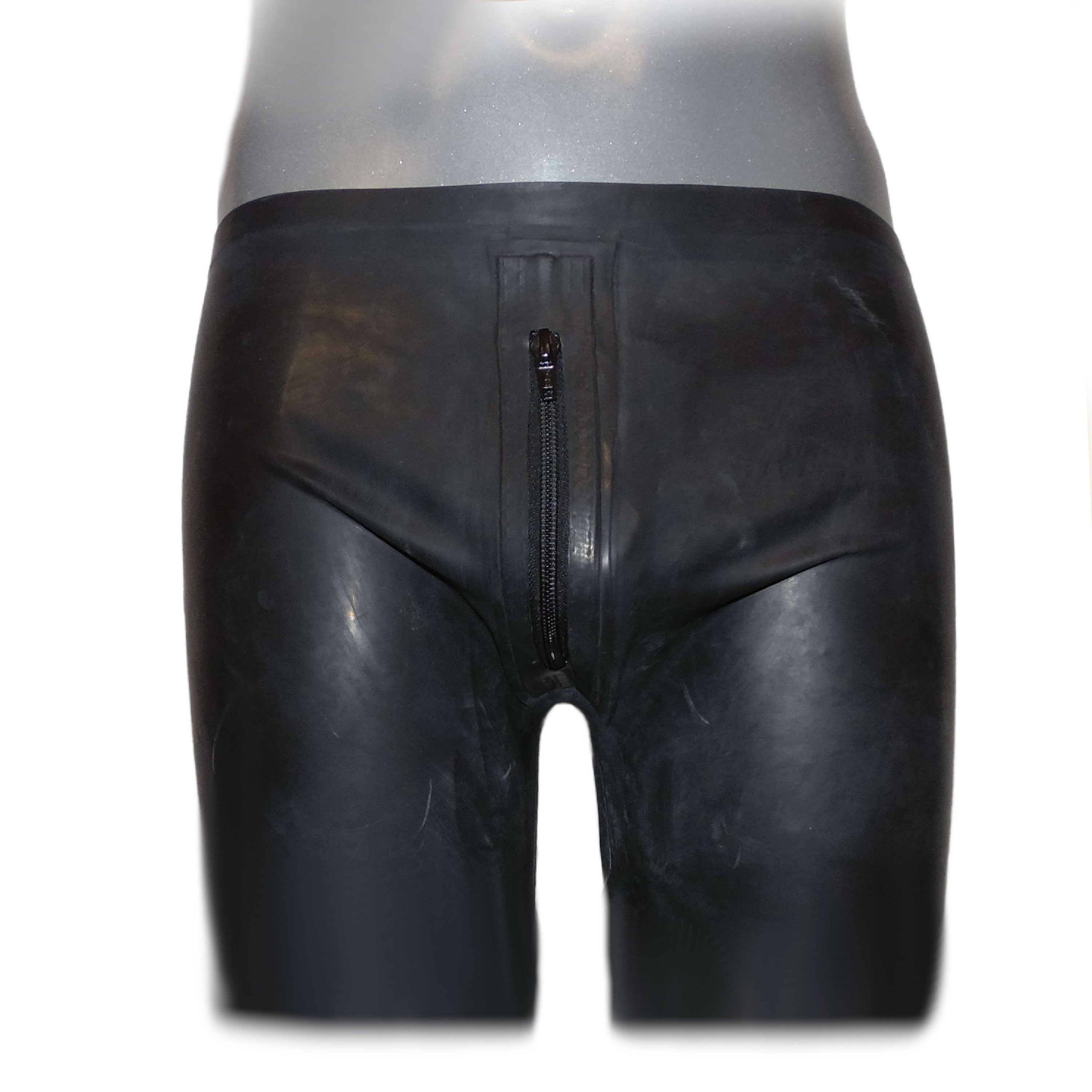 Latex Boxer Short Reißverschluss vorne und Schlauch hinten