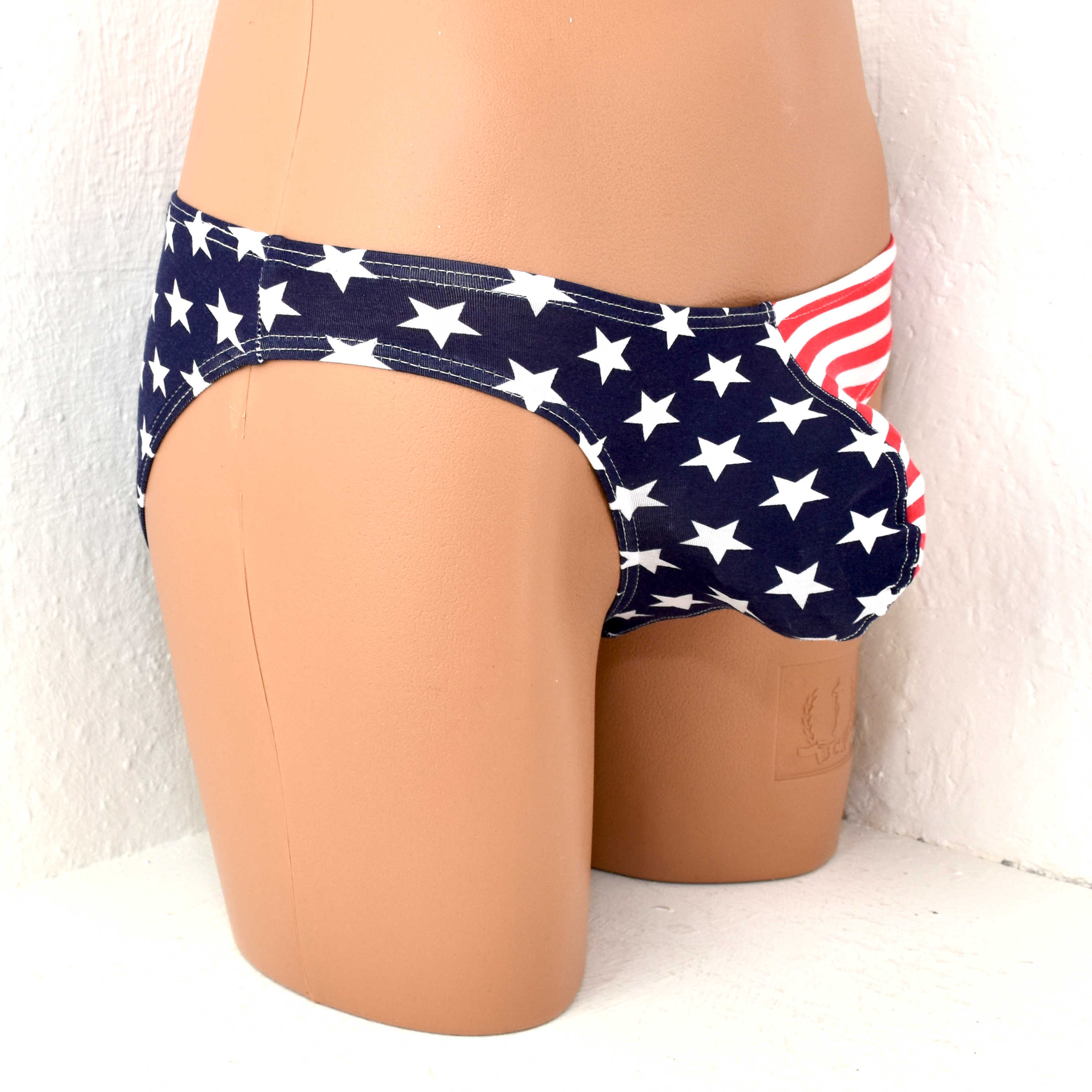 Cotton American Flag Printing Briefs Slips