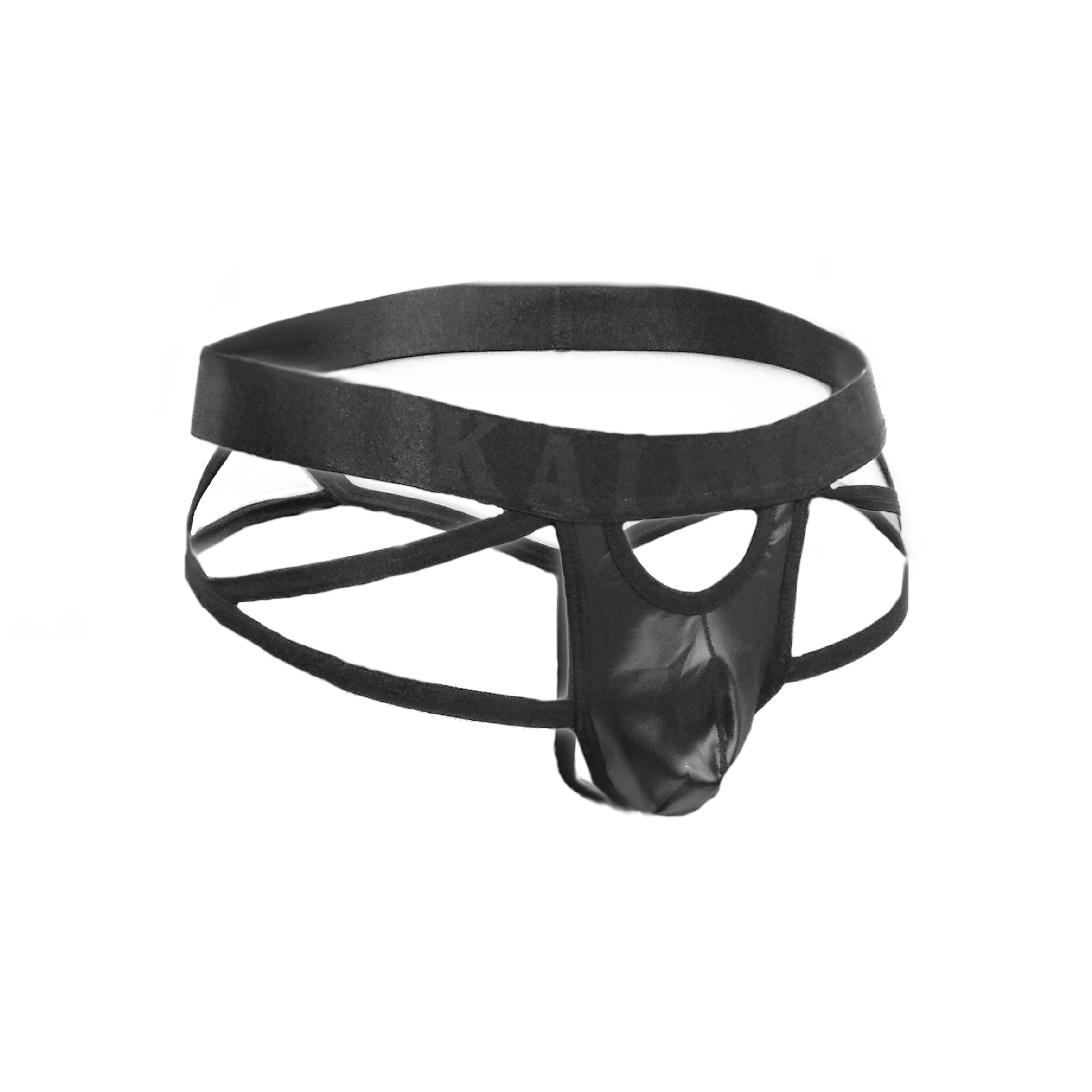 BLACK STYLE COVER STRINGS OUVERT Leather